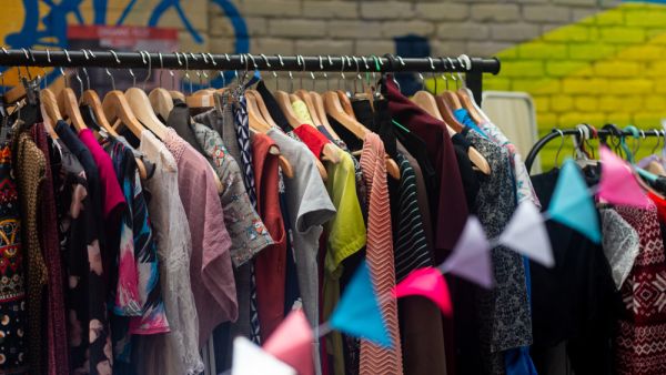 Colorful secondhand clothes
