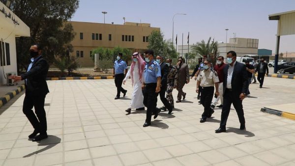 اطلع السفير السعودي في الاردن نايف بن بندر السديري، على سير العمل في منفذ حالة عمار - المدورة 