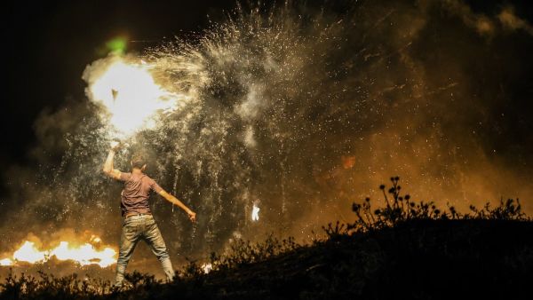 Israeli warplanes  attacks Gaza Strip