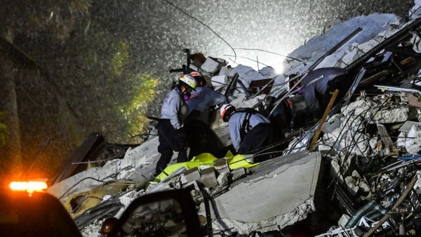 Building collapsed after midnight near Miami Beach, according to officials.