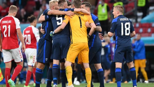 The former goalkeeper says his country had little choice but to restart the game against Finland despite seeing a key player rushed to hospital (Photo: AFP)
