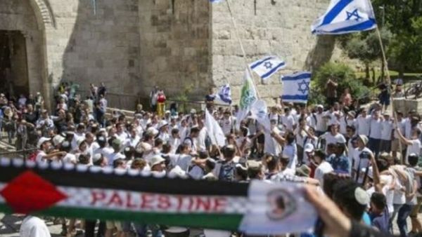 جانب من مسيرة الأعلام في القدس المحتلة