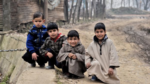 A Group of Kashmiri Children