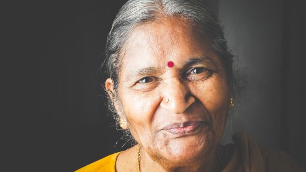 Old Indian beautiful traditional woman