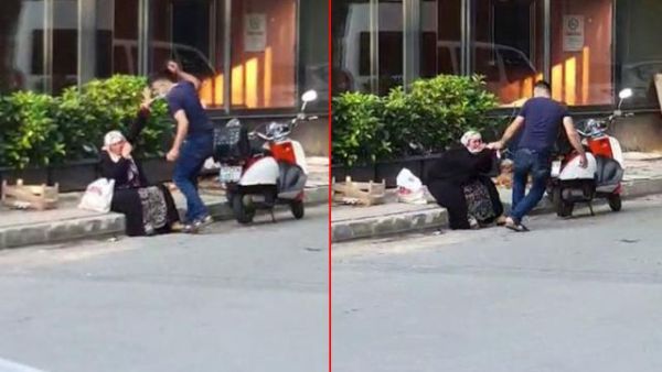 شاب يضرب والدته في اسطنبول 
