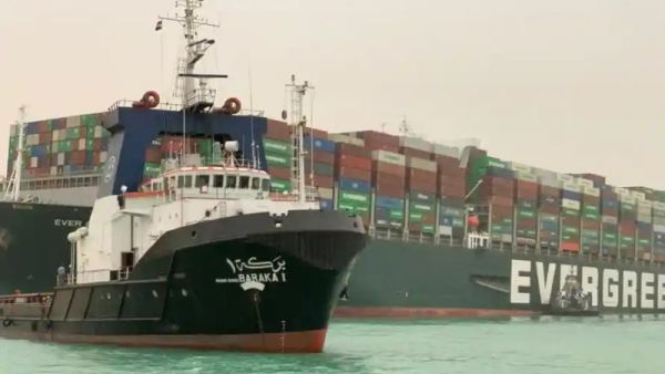 Ever Given ship stuck in the canal for six days
