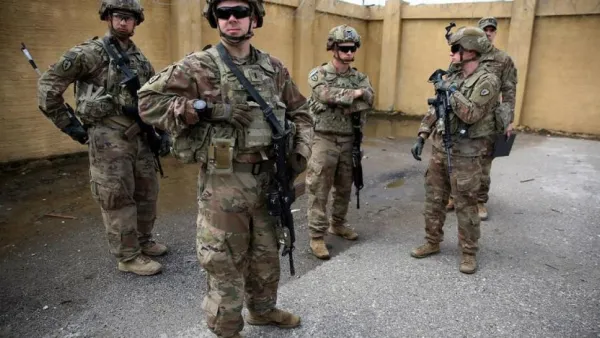 US soldiers at the K1 air base northwest of Kirkuk