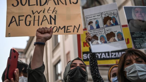Taliban fighters set woman on fire for bad cooking.