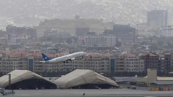 Ariana Afghan Airlines aircraft taking-off from the airport in Kabul