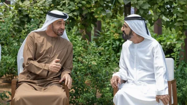  الشيخان محمد بن زايد آل نهيان ومحمد بن راشد آل مكتوم