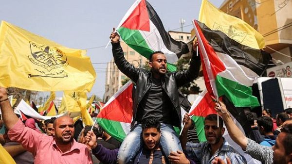 Palestinians in Ramallah 