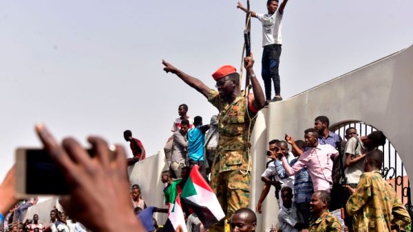 Sudanese celebrate the departure of Omar Al Bashir 