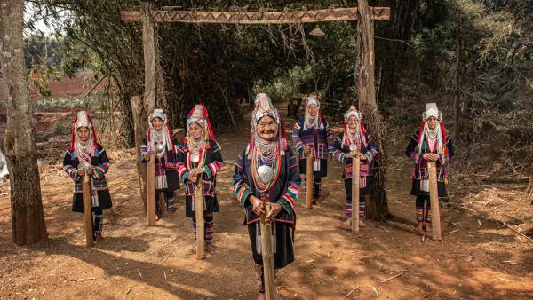 Akha tribe Villages, Chiang Rai Province, North Thailand.