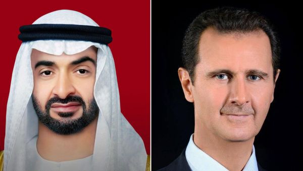 الاسد يهاتف محمد بن زايد