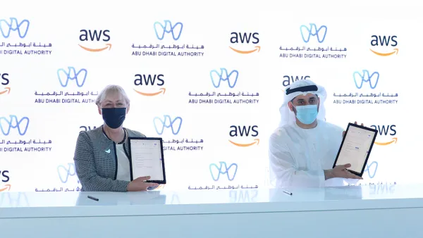 هيئة أبوظبي الرقمية توقع اتفاقية تعاون مشتركة مع "أمازون ويب سيرفيسز" بهدف تعزيز بناء القدرات في مجال الحوسبة السحابية في حكومة أبوظبي