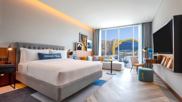 The WB Abu Dhabi - King Room. World’s First Warner Bros. Hotel to Open its Doors to Guests in November on Abu Dhabi’s Yas Island