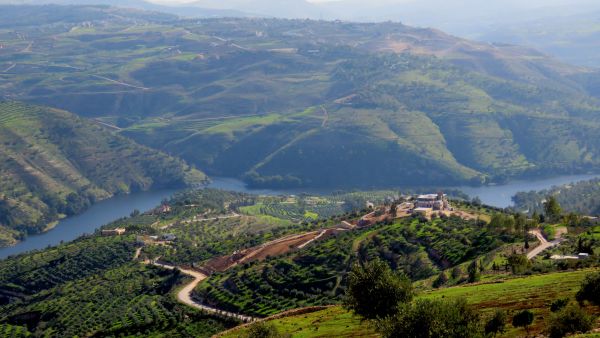 The valley between Jerash and Salt in the north of Jordan 