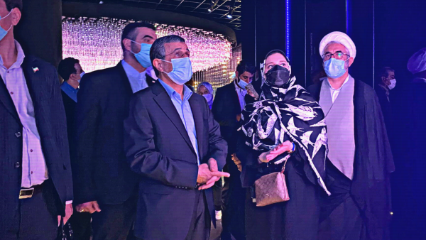 Mahmoud Ahmadinejad visiting the Dubai Expo 2020 