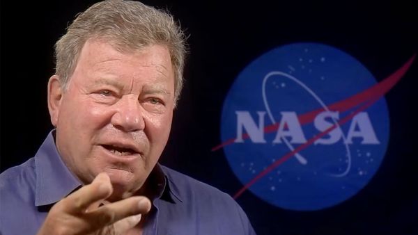 The 90-year-old actor launched aboard a rocket