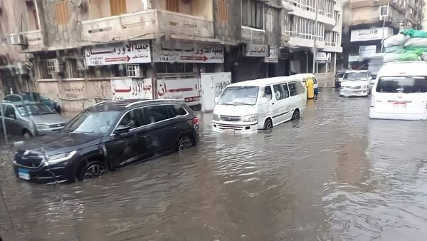 امطار غزيرة في الاسكندرية