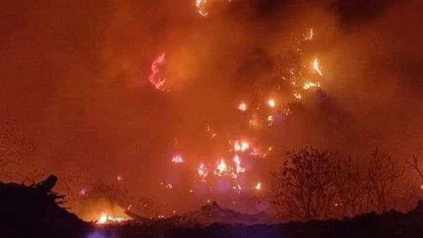 الحرائق المستعرة في لبنان