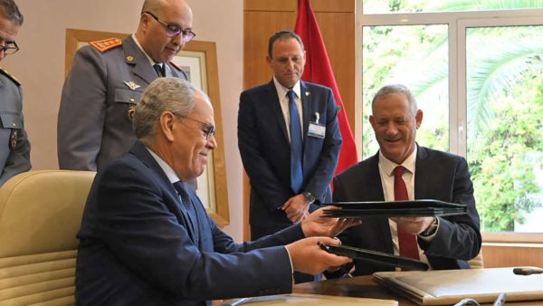 Abdellatif Loudiyi (L) with Benny Gantz