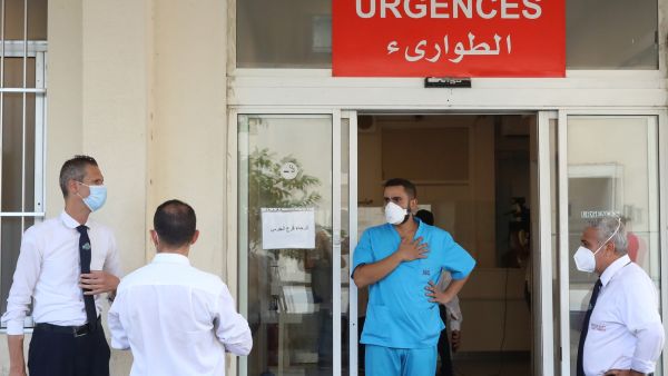 a video shows emaciated patients tied to filthy beds in Lebanese healthcare center