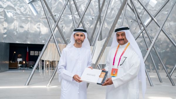 During the event H.E. Mohamed Bin Hadi Al Hussaini Visits Pavilion of Bahrain at Expo 2020 Dubai
