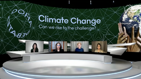 During the event Doha Debates Viewers Divided on How To Address Climate Crisis
