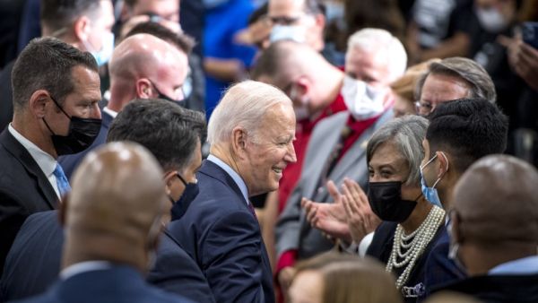 The poll found 46% of registered US voters said they think that Biden has done less than expected since entering the White House.