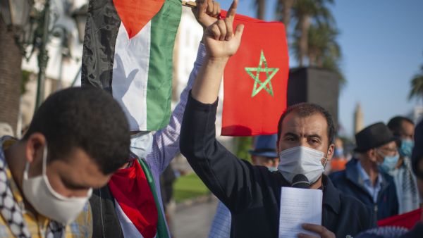 محتجون مغاربة