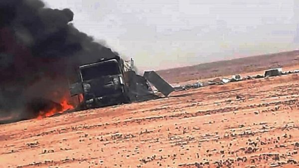 احتراق شاحنتين جزائريتين في الصحراء الغربية