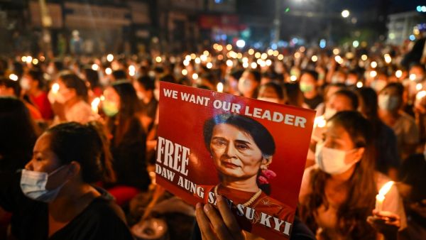 Myanmar's deposed leader Aung San Suu Kyi