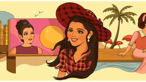 Soad Hosny marked in a Google's Doodle