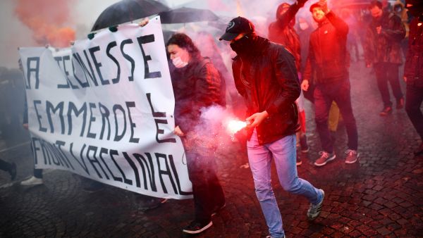 Anti-vaccine pass protests erupt across France despite cases spike