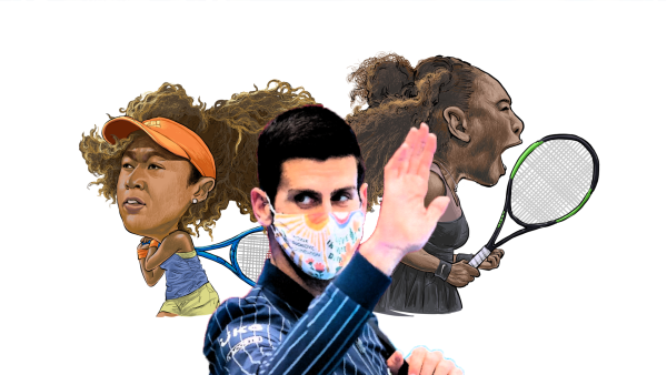 Naomi Osaka, Novak Djokovic, Serena Williams
