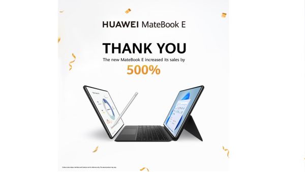 الحاسوب المحمول HUAWEI MateBook E 2 في 1  يحقّق 500% نسبة نموّ في المبيعات خلال مرحلة الطلب المسبق 