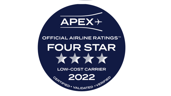 APEX Rating Four Star Low-Cost Airline. Air Arabia Wins ‘Four-star Low-cost Carrier 2022’ Rating by APEX