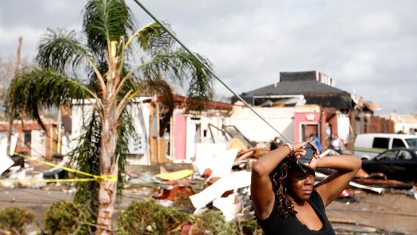 US city of New Orleans hit with a huge tornado.