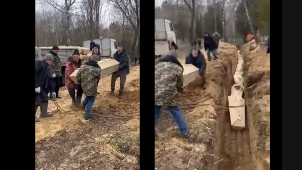 Mass grave in Ukraine