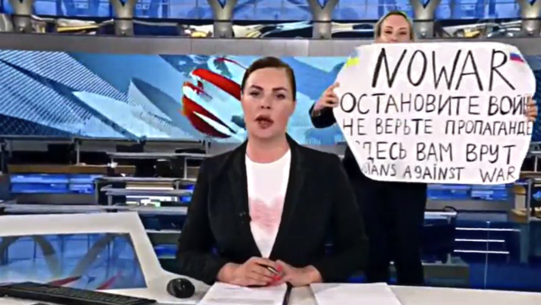 Russian protestor TV
