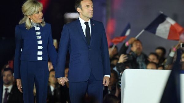 Macron and wife 