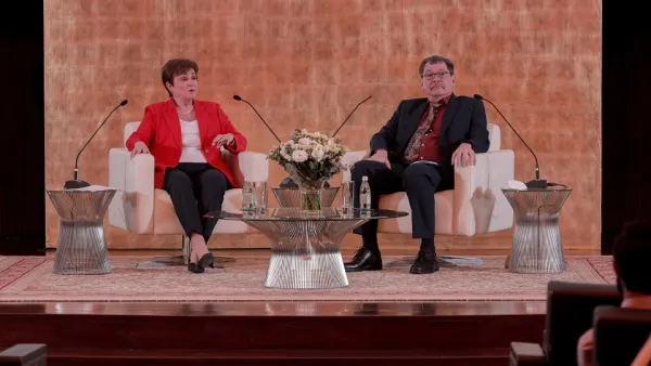 IMF Chief Kristalina Georgieva Engages Georgetown Students at QF in Dialogue About Key Global Issues