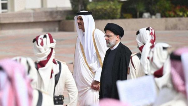 Qatari Emir (L), With Iranian president 
