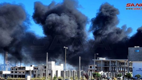 حريق قرب مصفاة بانياس