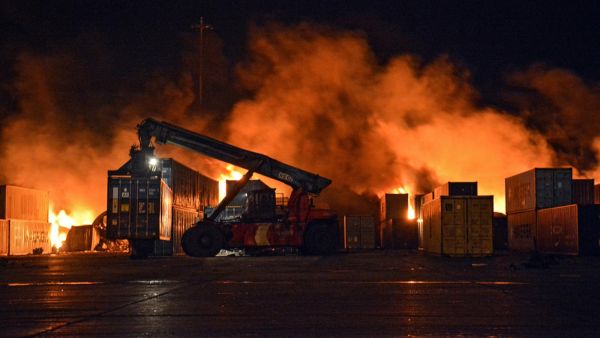 Israeli strike on Latakia port 
