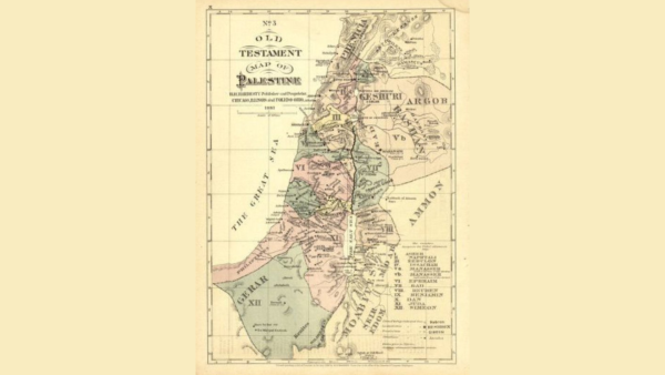 Ancient map of Palestine 