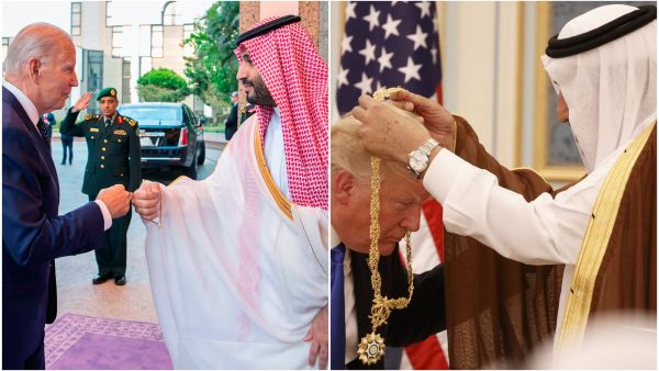 مقارنة بين استقبال جو بايدن ودونالد ترامب في السعودية