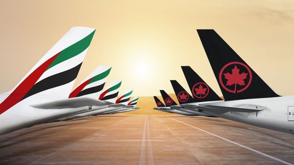 ستقوم "طيران الإمارات" و"طيران كندا" بموجب هذه الاتفاقية بإطلاق شراكة لتبادل الرموز فيما بينهما في وقتٍ لاحق من العام الحالي. «طيران الإمارات» و«طيران كندا» تُبرمان شراكة استراتيجية لتبادل الرموز