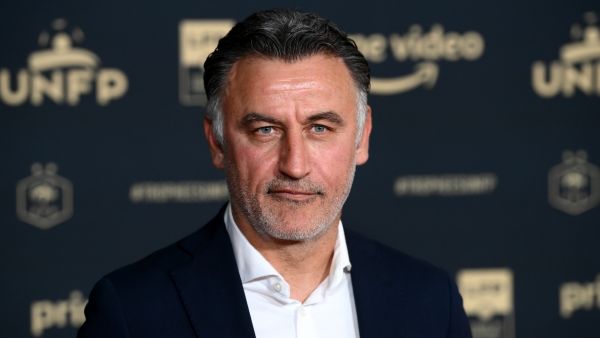 Nices' head coach Christophe Galtier arrives for the TV show on May 15, 2022 in Paris, as part of the 30th edition of the UNFP (French National Professional Football players Union) trophy ceremony. (Photo by FRANCK FIFE / AFP) Nices' head coach Christophe Galtier arrives for the TV show on May 15, 2022 in Paris, as part of the 30th edition of the UNFP (French National Professional Football players Union) trophy ceremony. (Photo by FRANCK FIFE / AFP)
